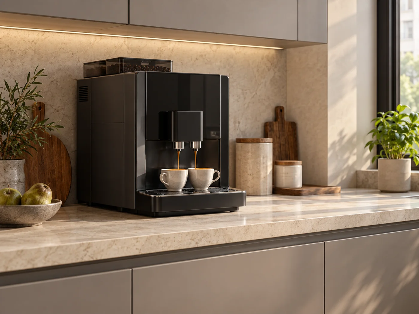 Miele CM 5310 Silence｜獨立式全自動咖啡機櫥櫃安裝生成示意