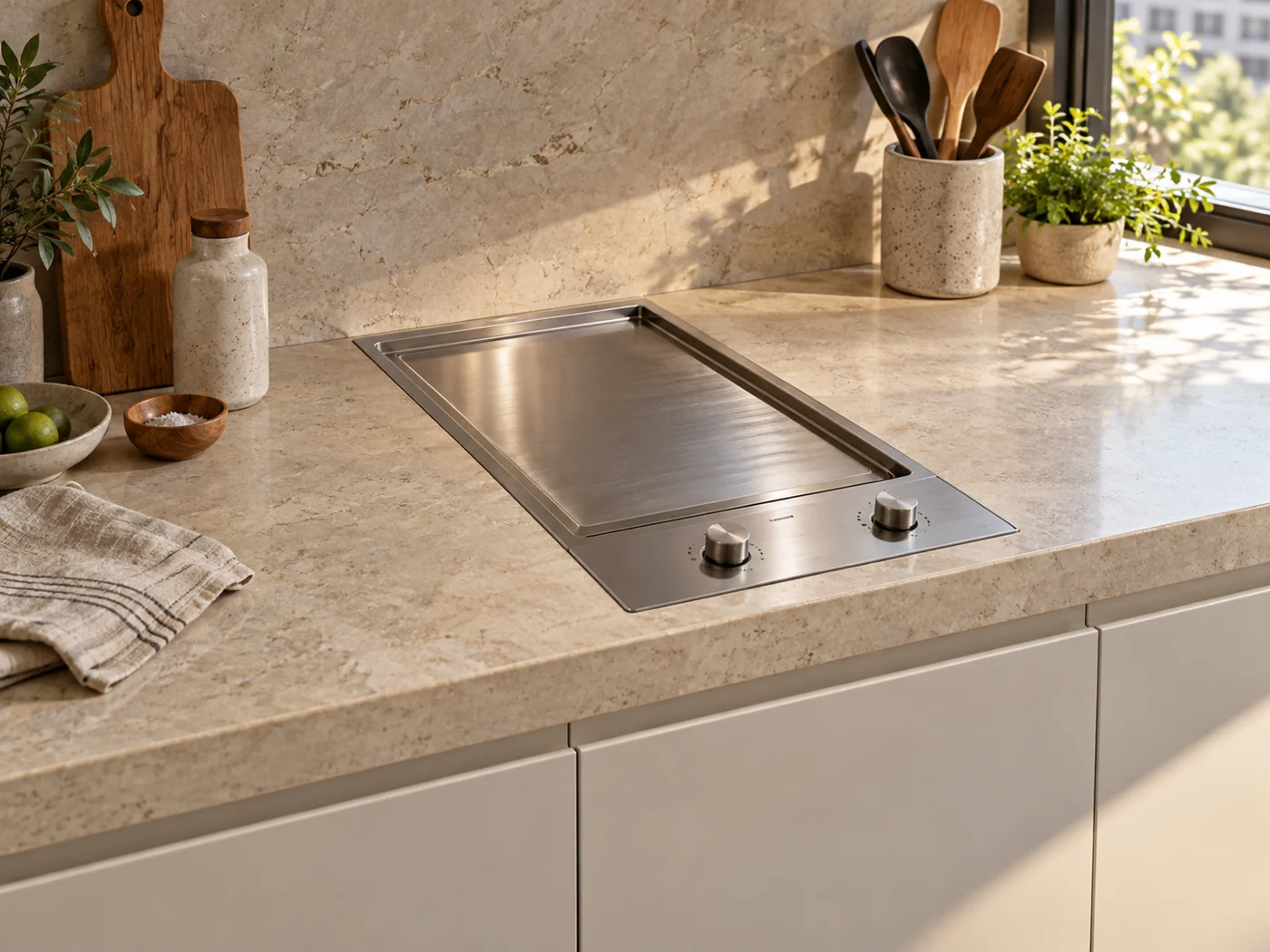 Miele CS 7632 FL｜感應鐵板燒櫥櫃安裝生成示意