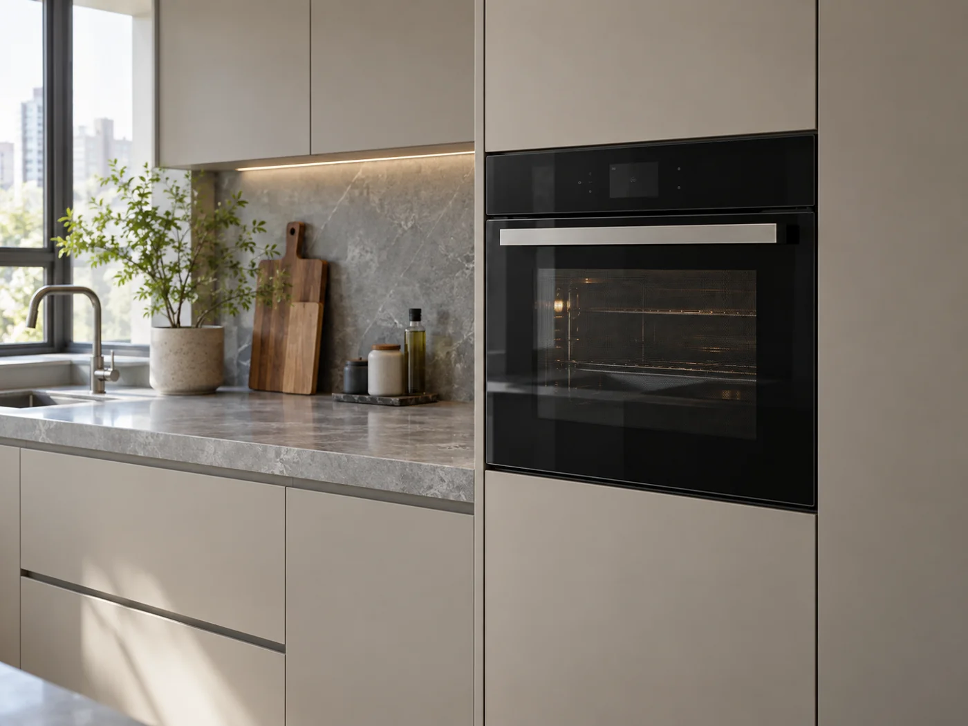 Miele DGC 7465 HC Pro｜嵌入式蒸烤箱櫥櫃安裝生成示意