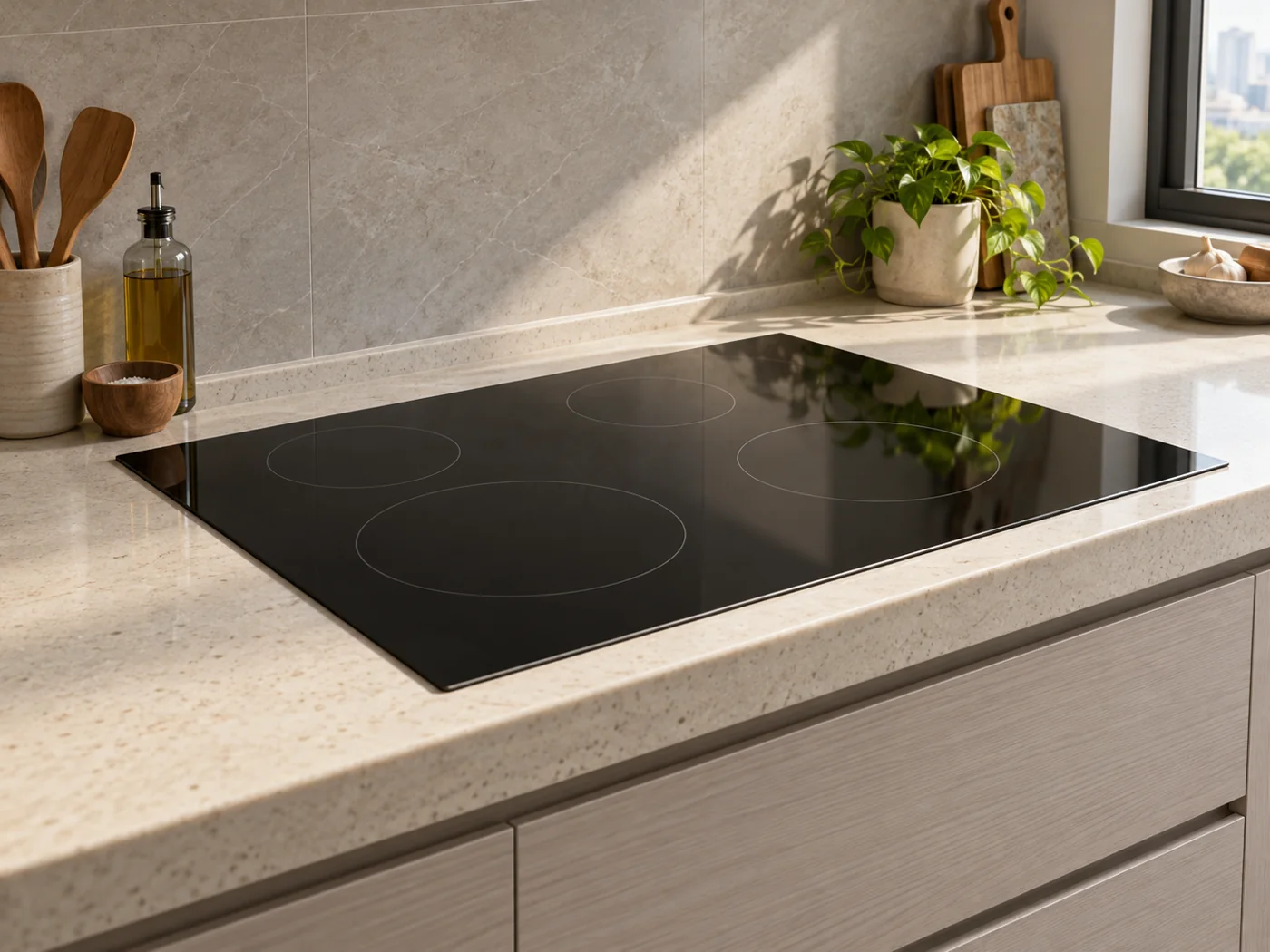 Miele KM 6003 LPT｜電陶爐櫥櫃安裝生成示意