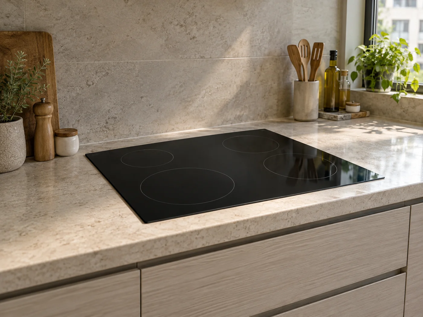 Miele KM 6012｜電陶爐櫥櫃安裝生成示意
