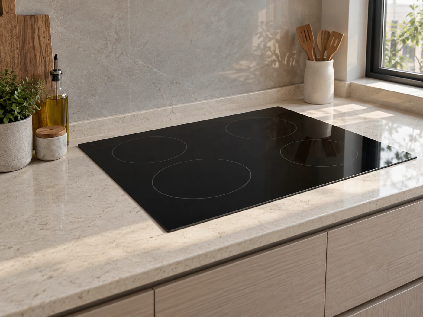 Miele KM 6013 LPT｜電陶爐櫥櫃安裝生成示意