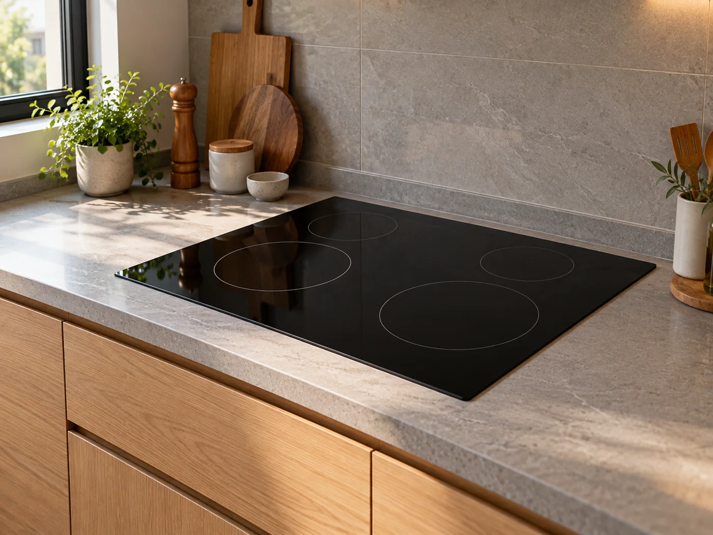 Miele KM 6013｜電陶爐櫥櫃安裝生成示意