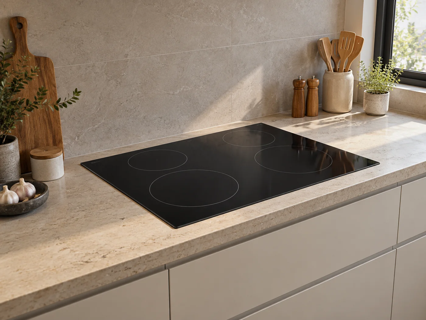 Miele KM 6017｜電陶爐櫥櫃安裝生成示意
