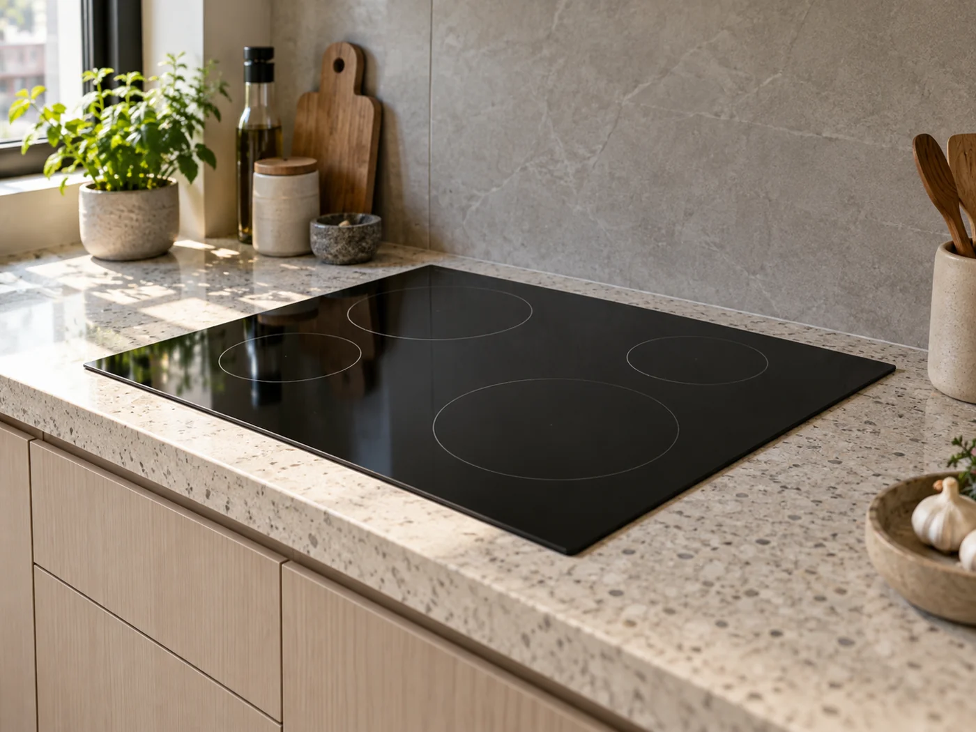 Miele KM 6023｜電陶爐櫥櫃安裝生成示意