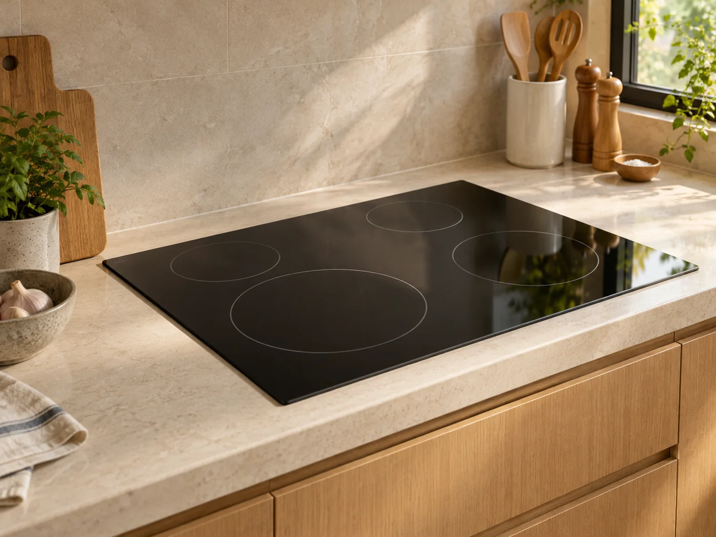 Miele KM 6024 LPT｜電陶爐櫥櫃安裝生成示意