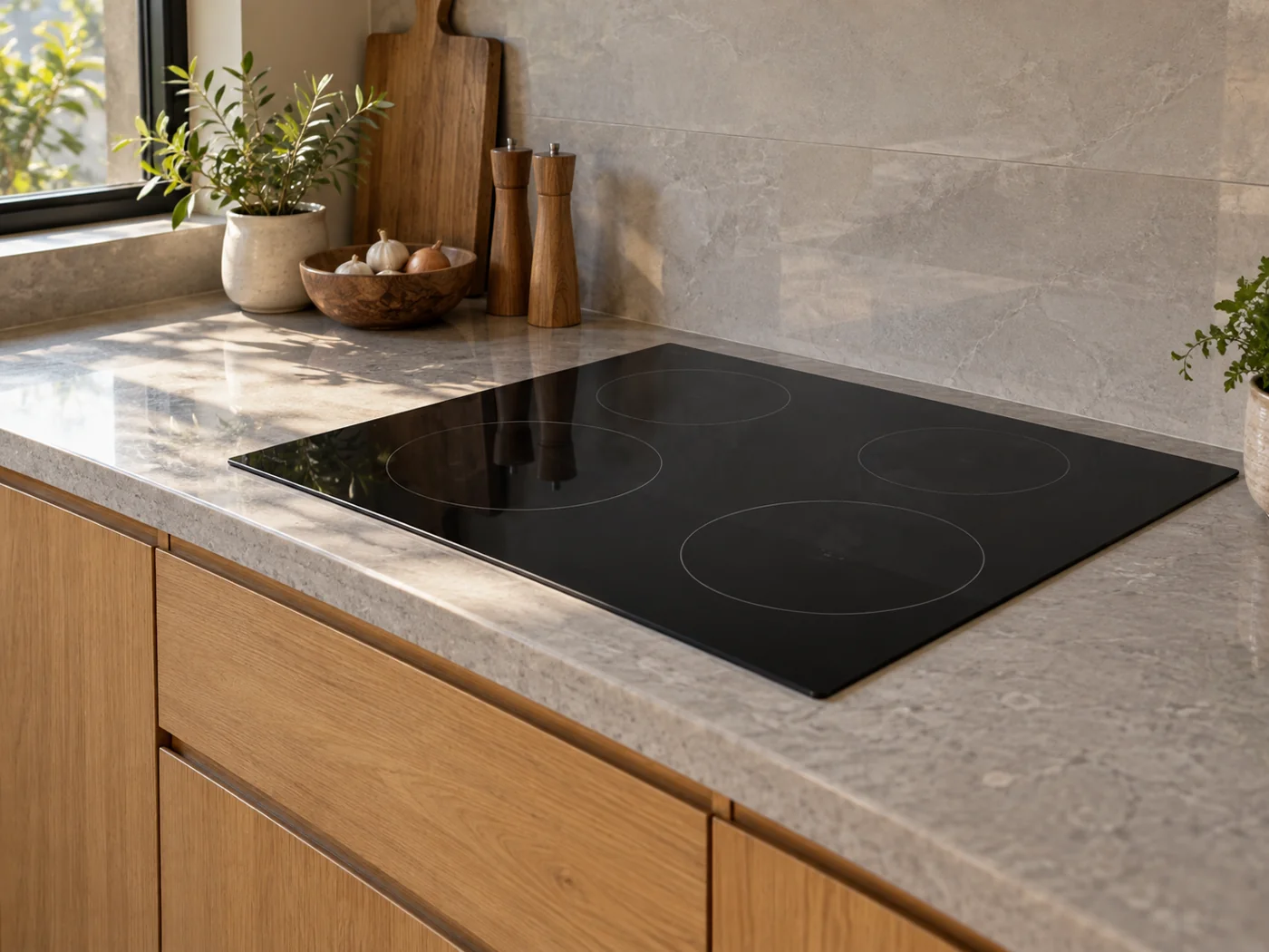 Miele KM 6024｜電陶爐櫥櫃安裝生成示意