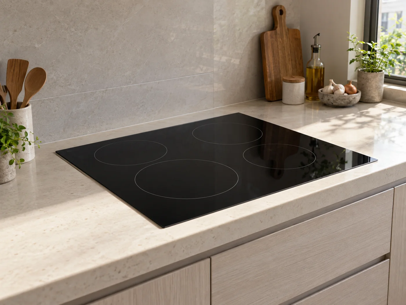 Miele KM 6520 FR｜電陶爐櫥櫃安裝生成示意