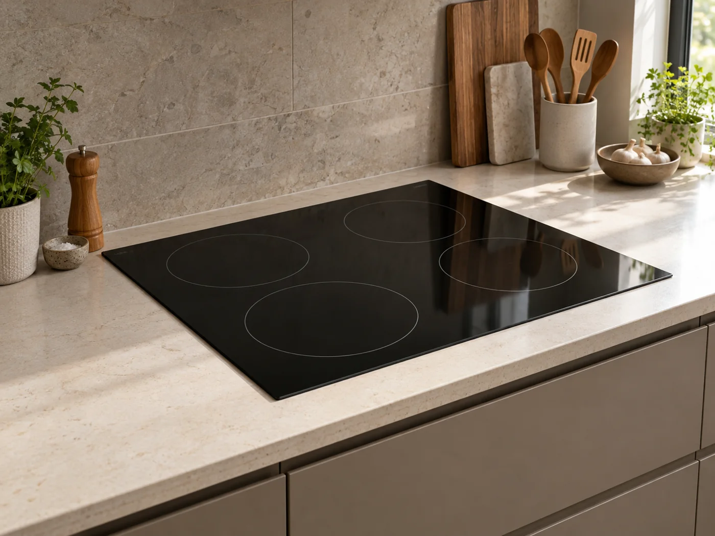 Miele KM 6522 FR｜電陶爐櫥櫃安裝生成示意