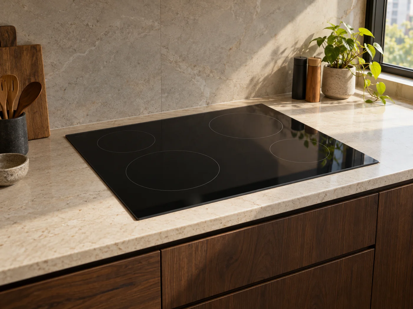 Miele KM 6565 FR|電陶爐櫥櫃安裝生成示意