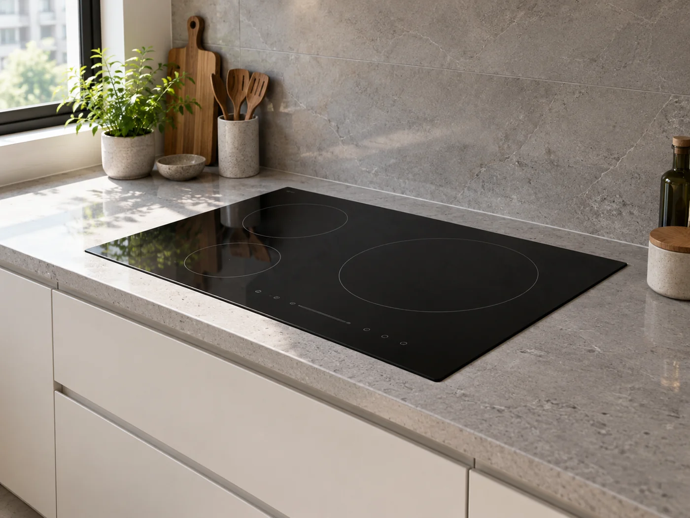 Miele KM 7061 FR｜感應爐櫥櫃安裝生成示意