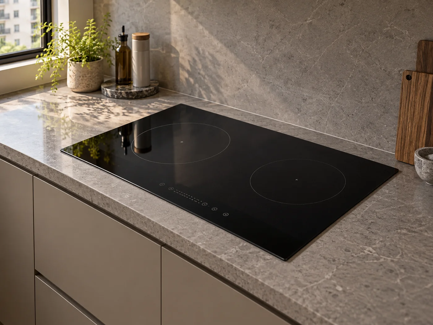 Miele KM 7174 FR｜感應爐櫥櫃安裝生成示意