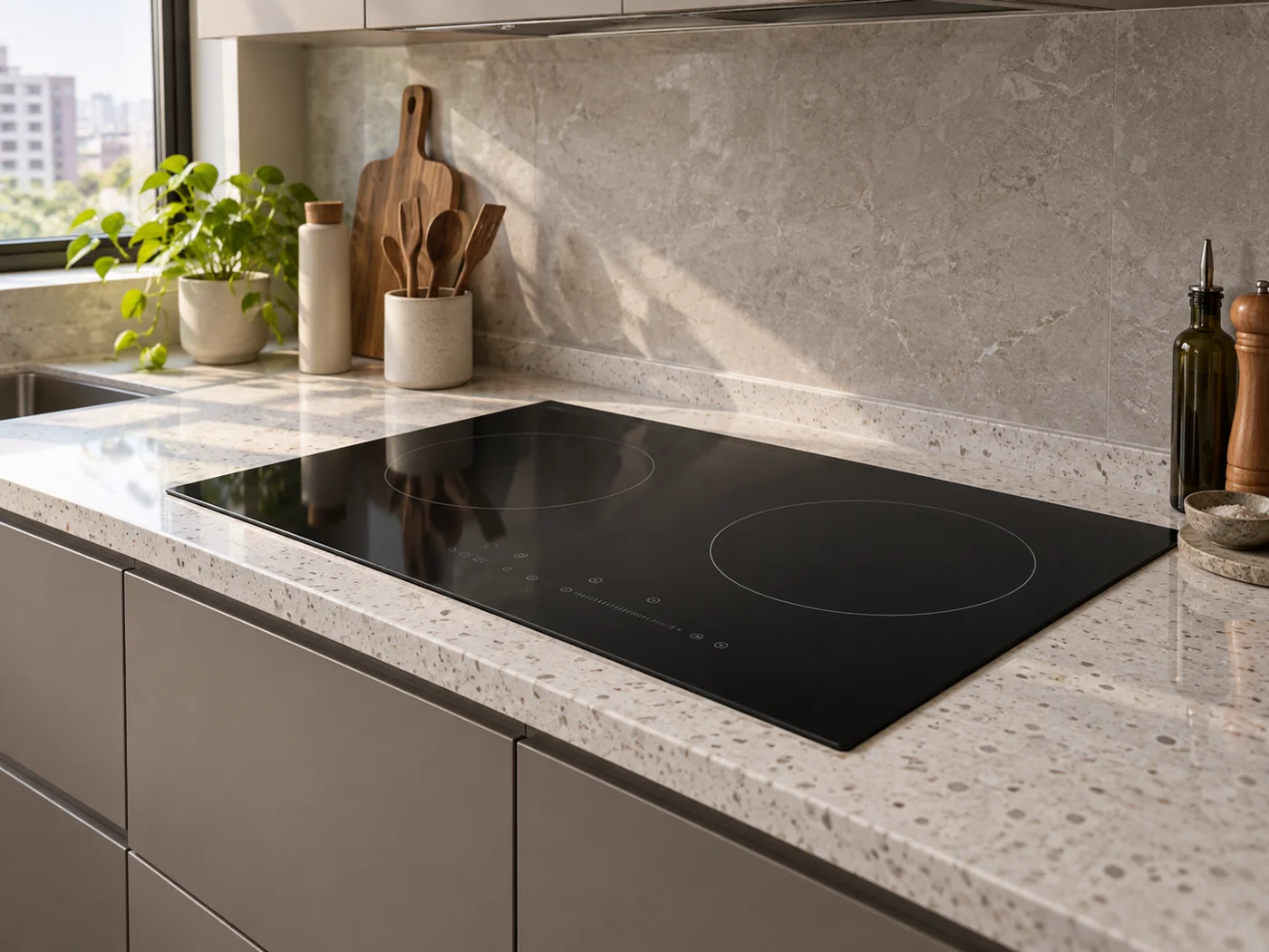 Miele KM 7361 FR｜感應爐櫥櫃安裝生成示意
