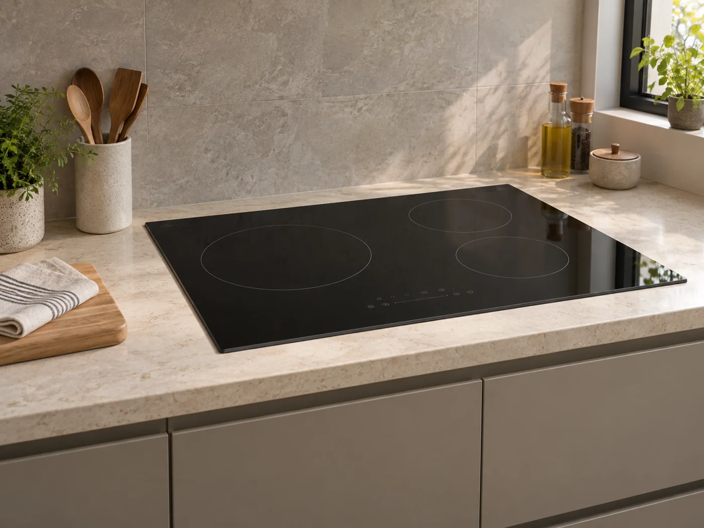 Miele KM 7629 FX｜感應爐櫥櫃安裝生成示意