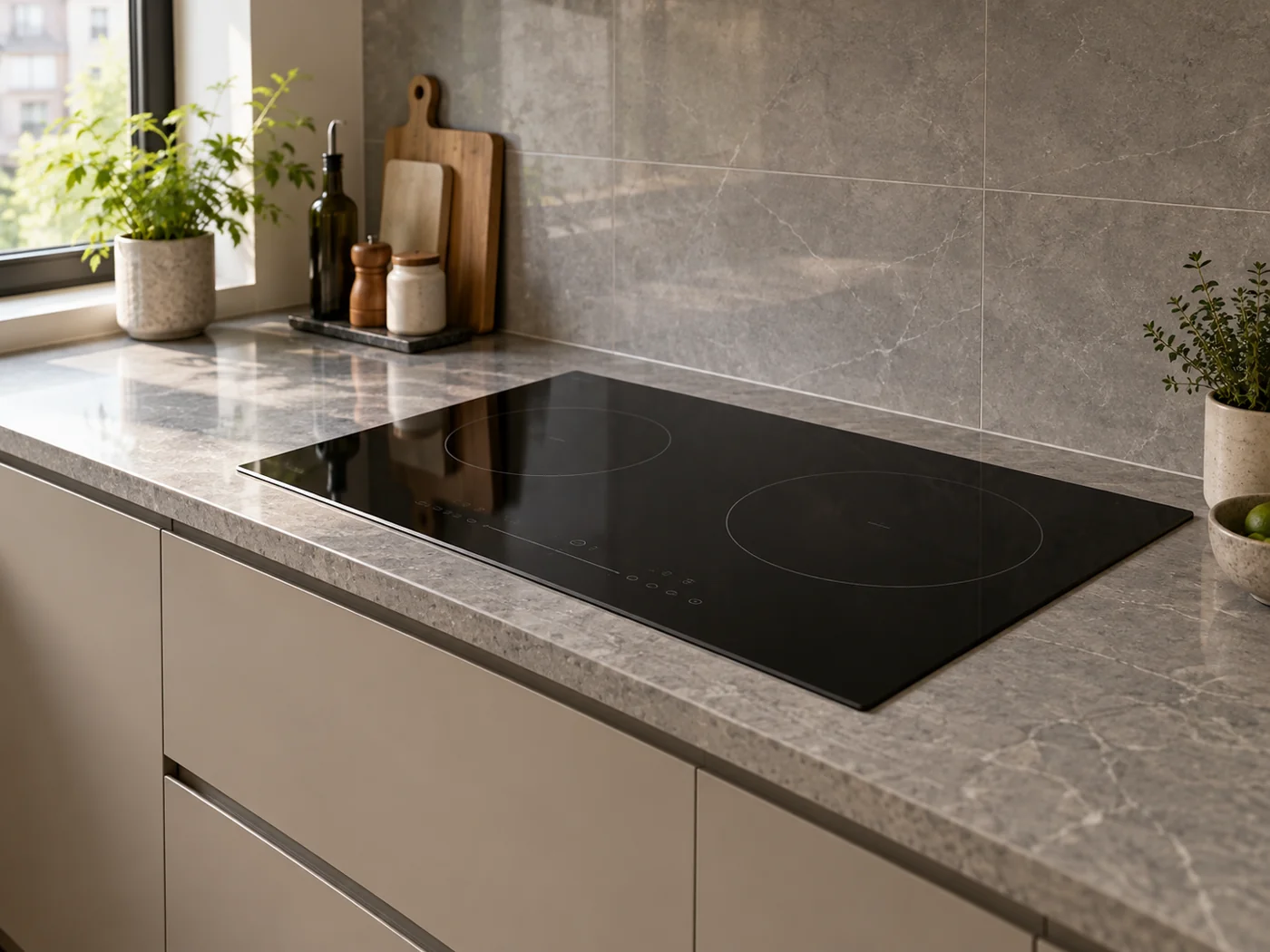 Miele KM 8460 FR｜感應爐櫥櫃安裝生成示意