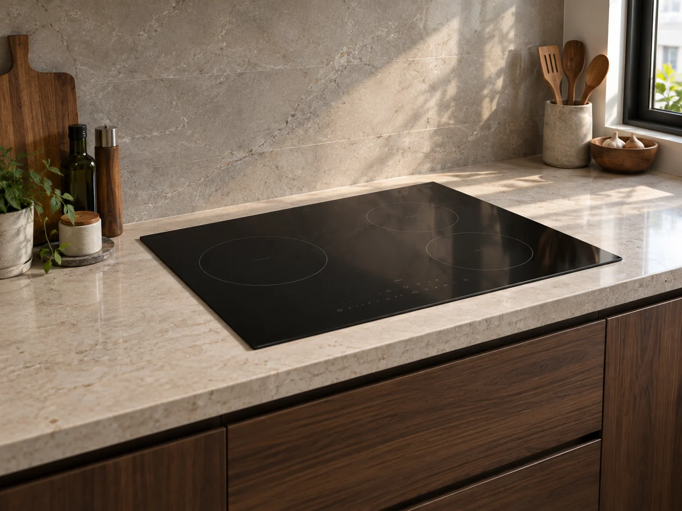 Miele KM 8462 FR｜感應爐櫥櫃安裝生成示意