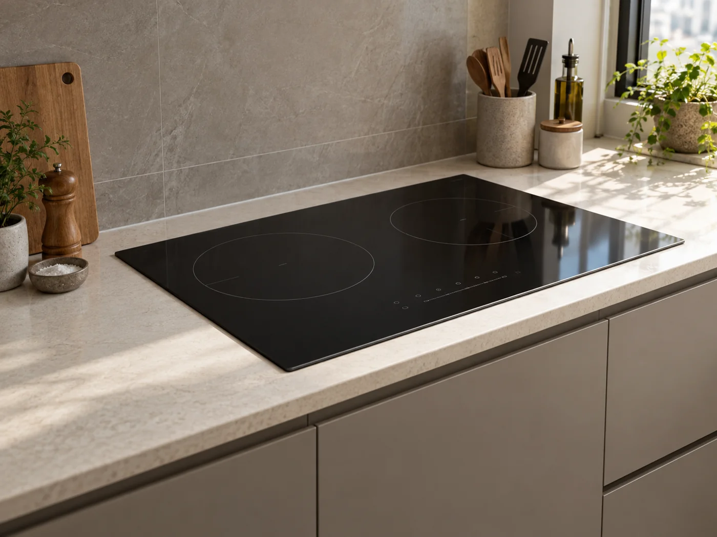 Miele KM 8484 FL｜感應爐櫥櫃安裝生成示意