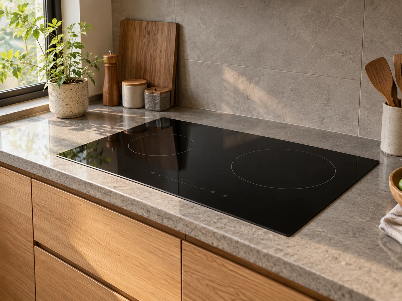 Miele KM 8560 FR｜感應爐櫥櫃安裝生成示意
