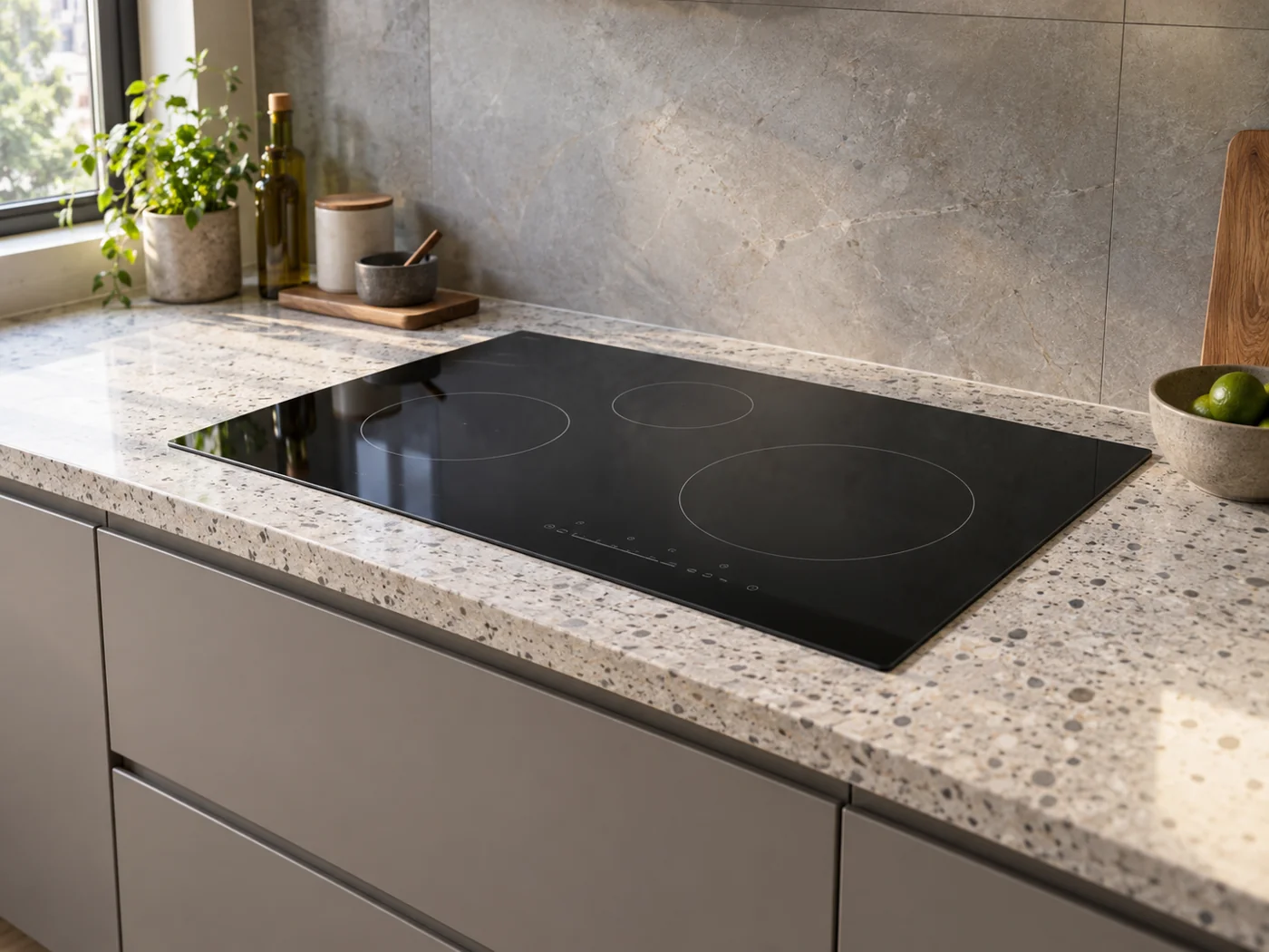 Miele KM 8565 FL MattFinish｜感應爐櫥櫃安裝生成示意