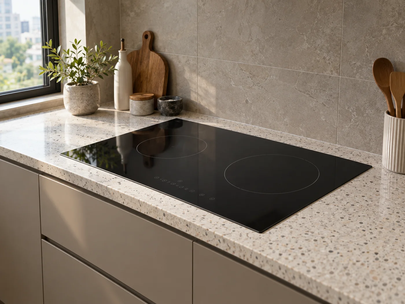 Miele KM 8575 FL｜感應爐櫥櫃安裝生成示意