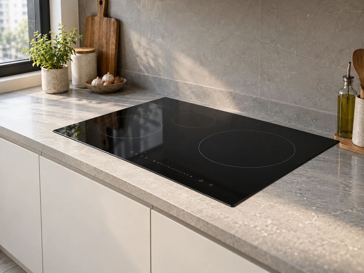 Miele KM 8595 FR｜感應爐櫥櫃安裝生成示意
