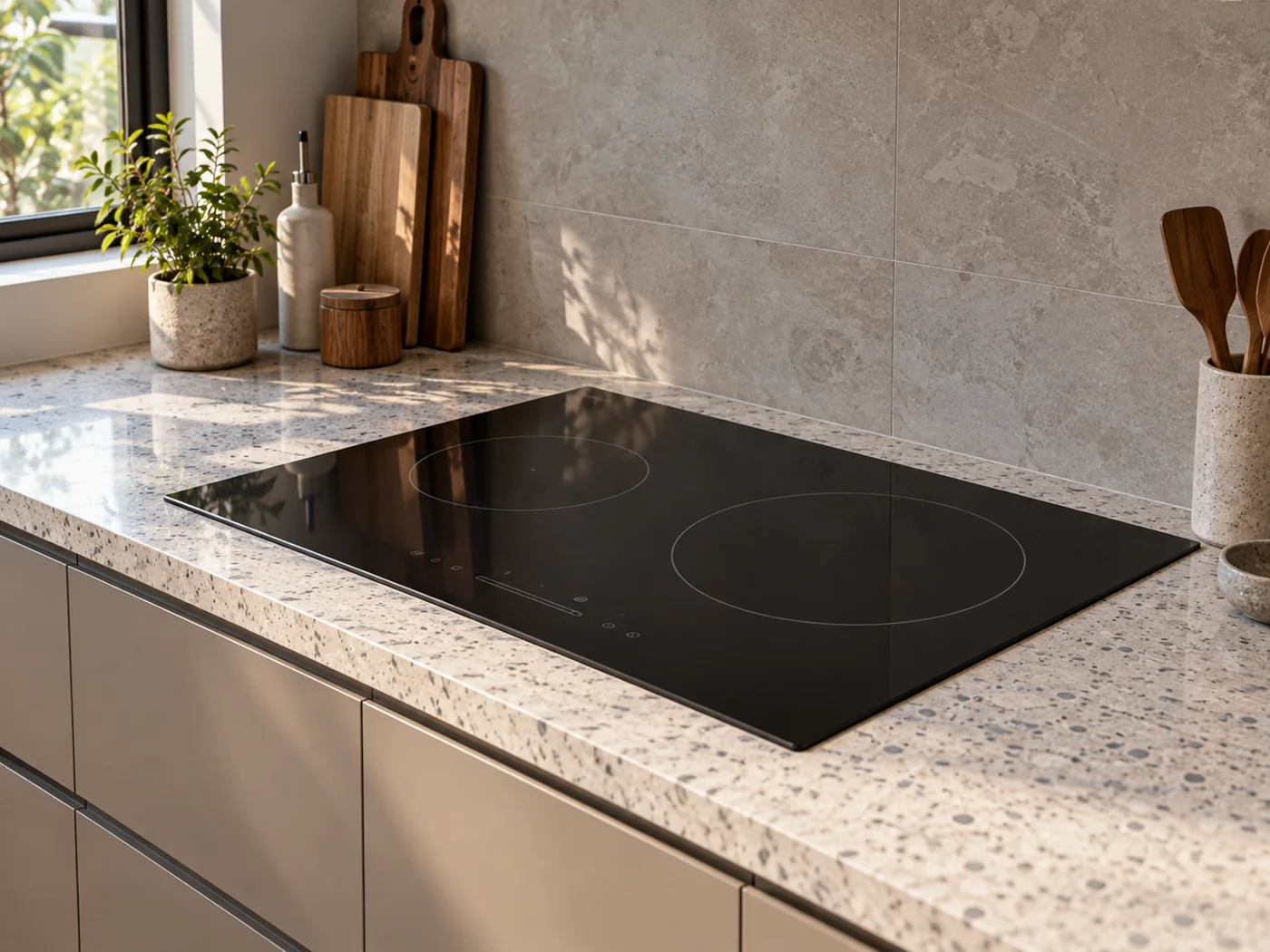 Miele KM 8665 FR｜感應爐櫥櫃安裝生成示意