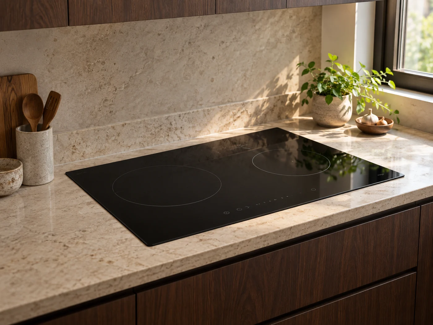 Miele KM 8695 FL MattFinish｜感應爐櫥櫃安裝生成示意