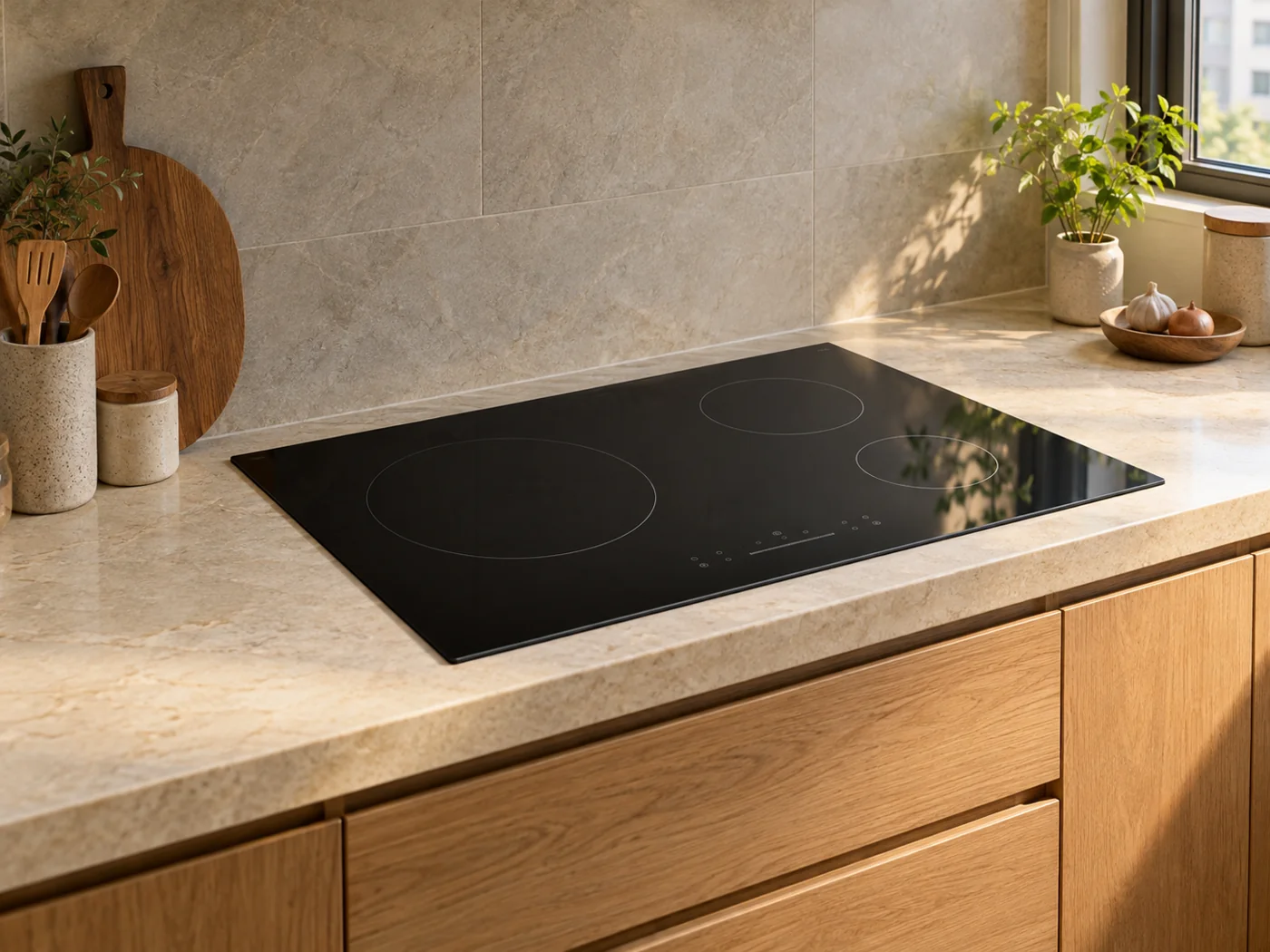 Miele KM 8695 FL｜感應爐櫥櫃安裝生成示意