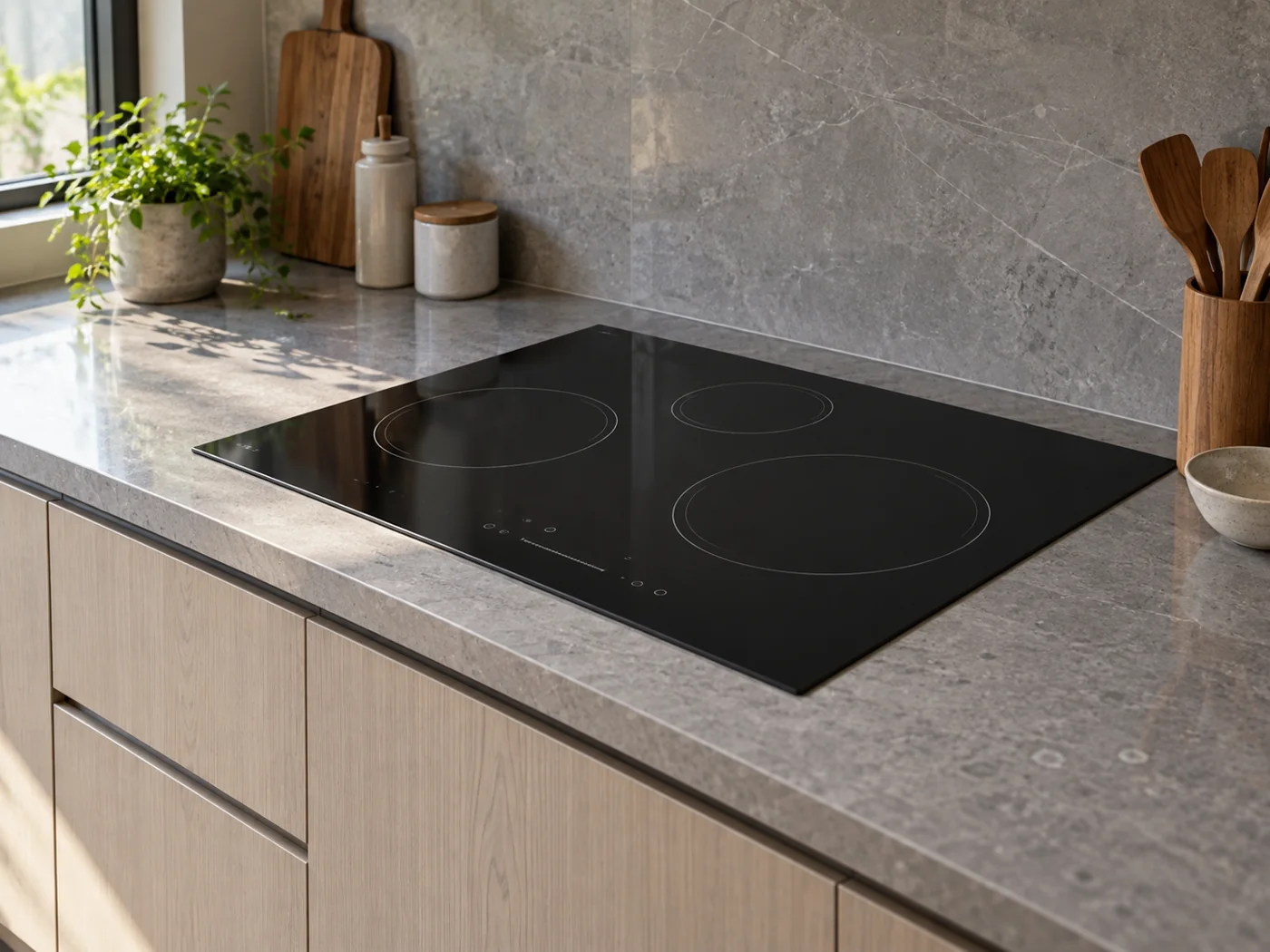 Miele KM 8885 FL Diamond&MSense|感應爐櫥櫃安裝生成示意