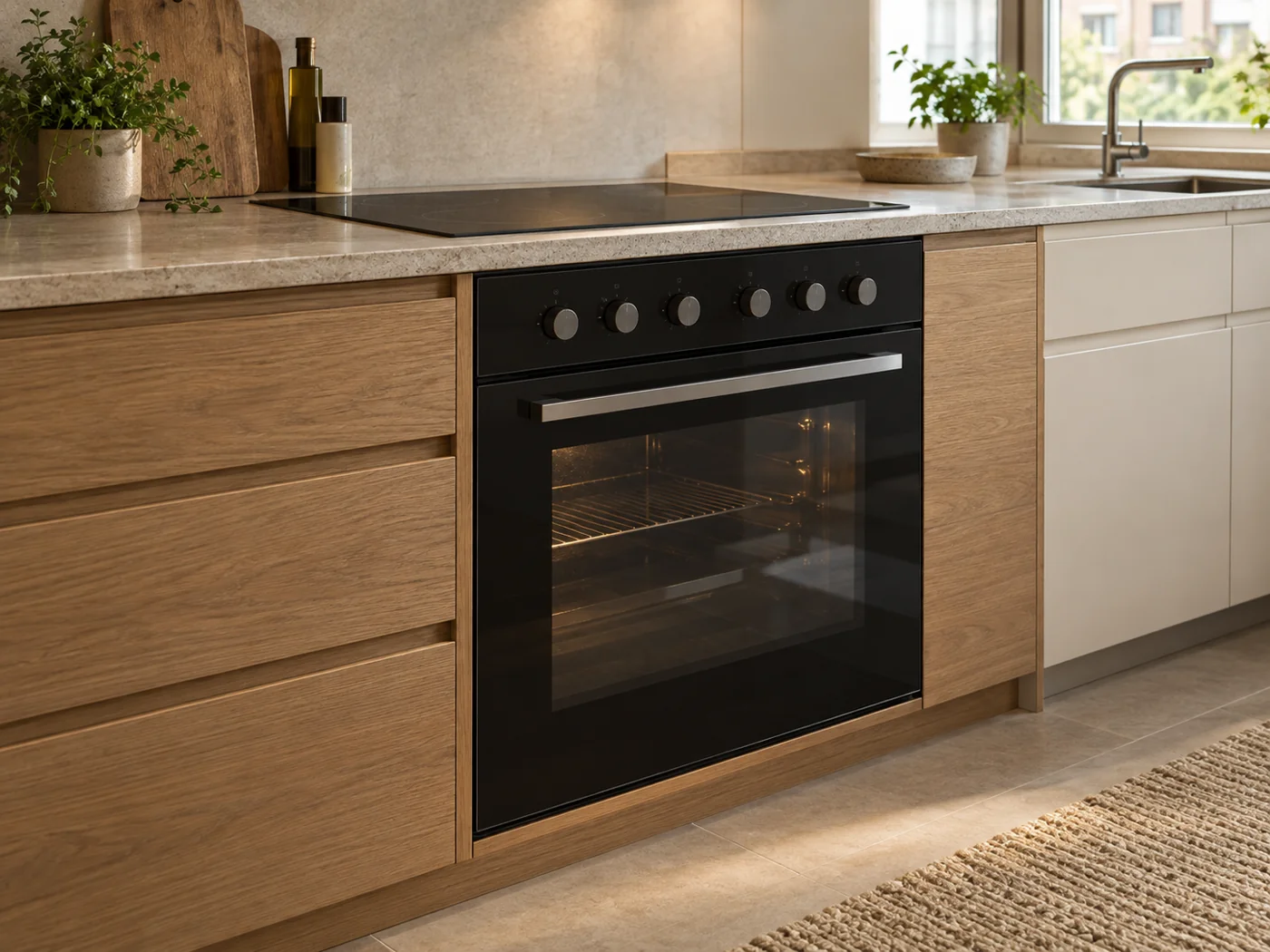 Miele H 2456 I ACTIVE|爐台連動型嵌入式烤箱櫥櫃安裝生成示意