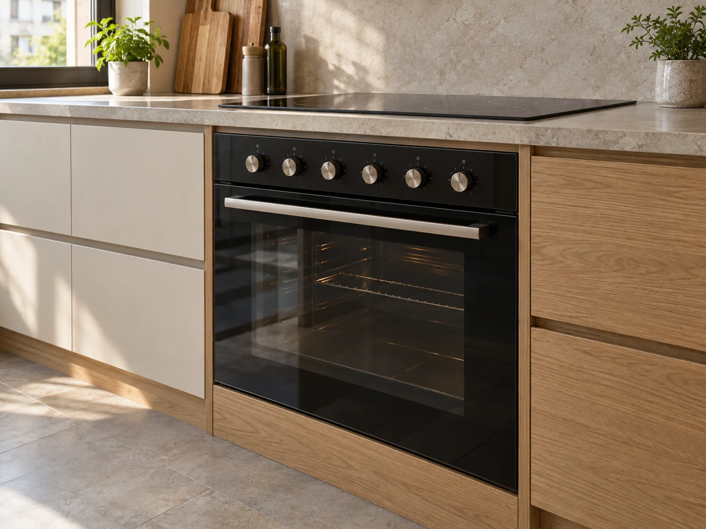 Miele H 2457 I ACTIVE|爐台連動型嵌入式烤箱櫥櫃安裝生成示意
