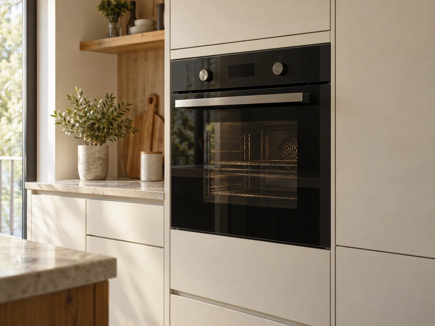 Miele H 2467 B ACTIVE|嵌入式電烤箱櫥櫃安裝生成示意