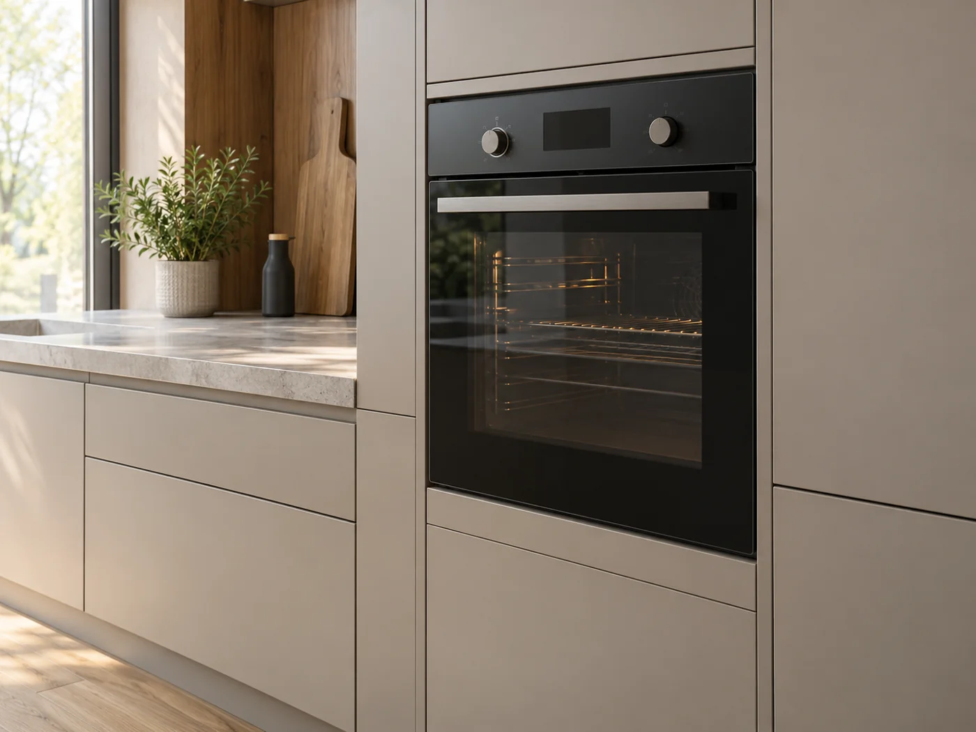 Miele H 2469 B ACTIVE|嵌入式電烤箱櫥櫃安裝生成示意
