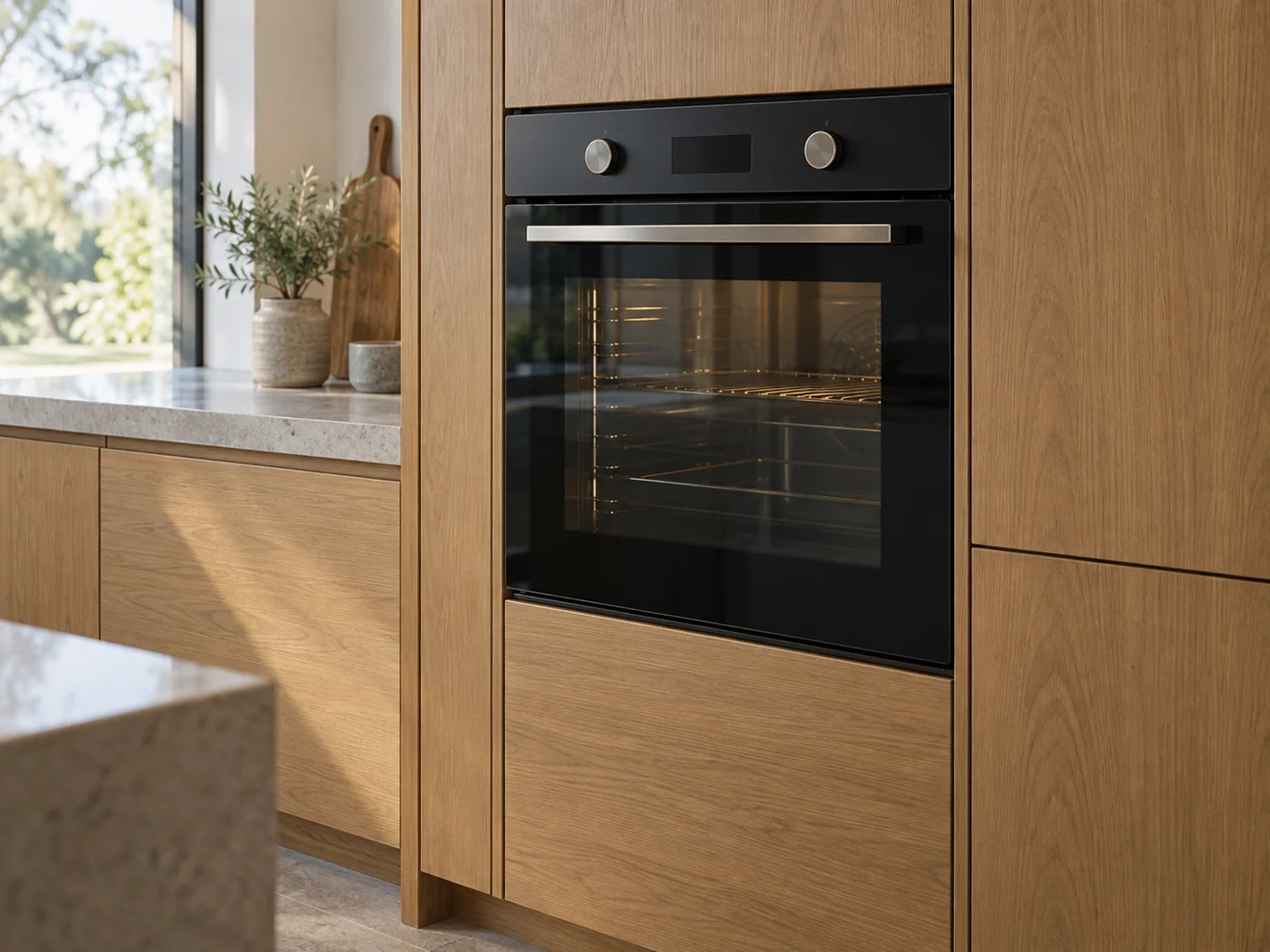 Miele H 2766 B｜嵌入式電烤箱櫥櫃安裝生成示意