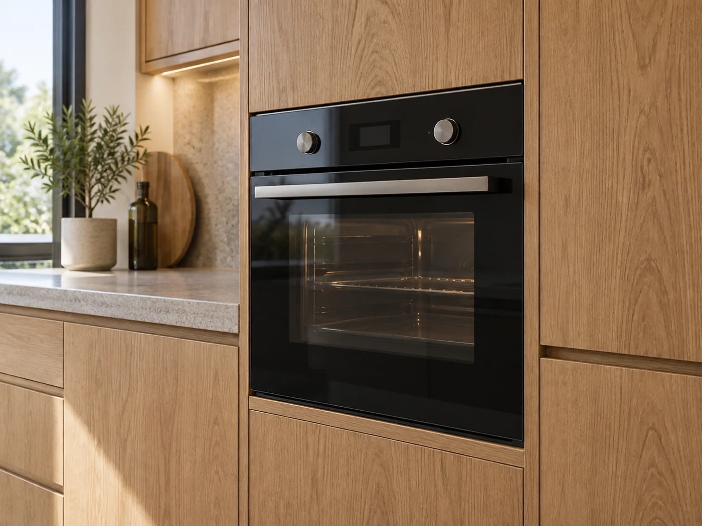 Miele H 2841 B｜緊湊型嵌入式烤箱櫥櫃安裝生成示意