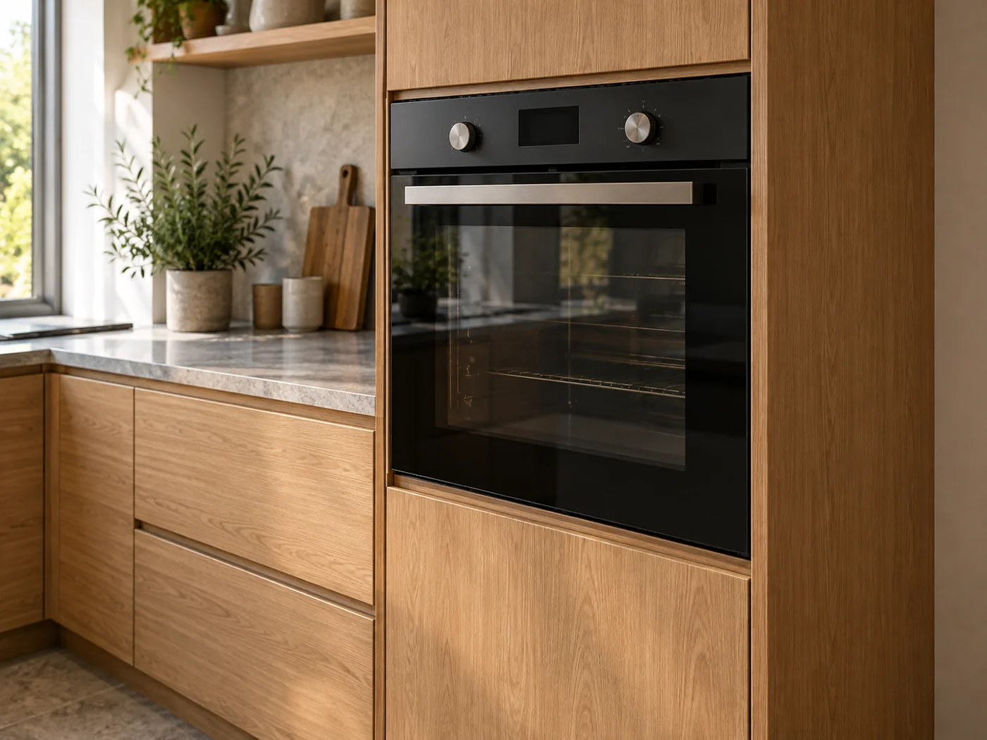 Miele H 2861 BP｜嵌入式電烤箱櫥櫃安裝生成示意