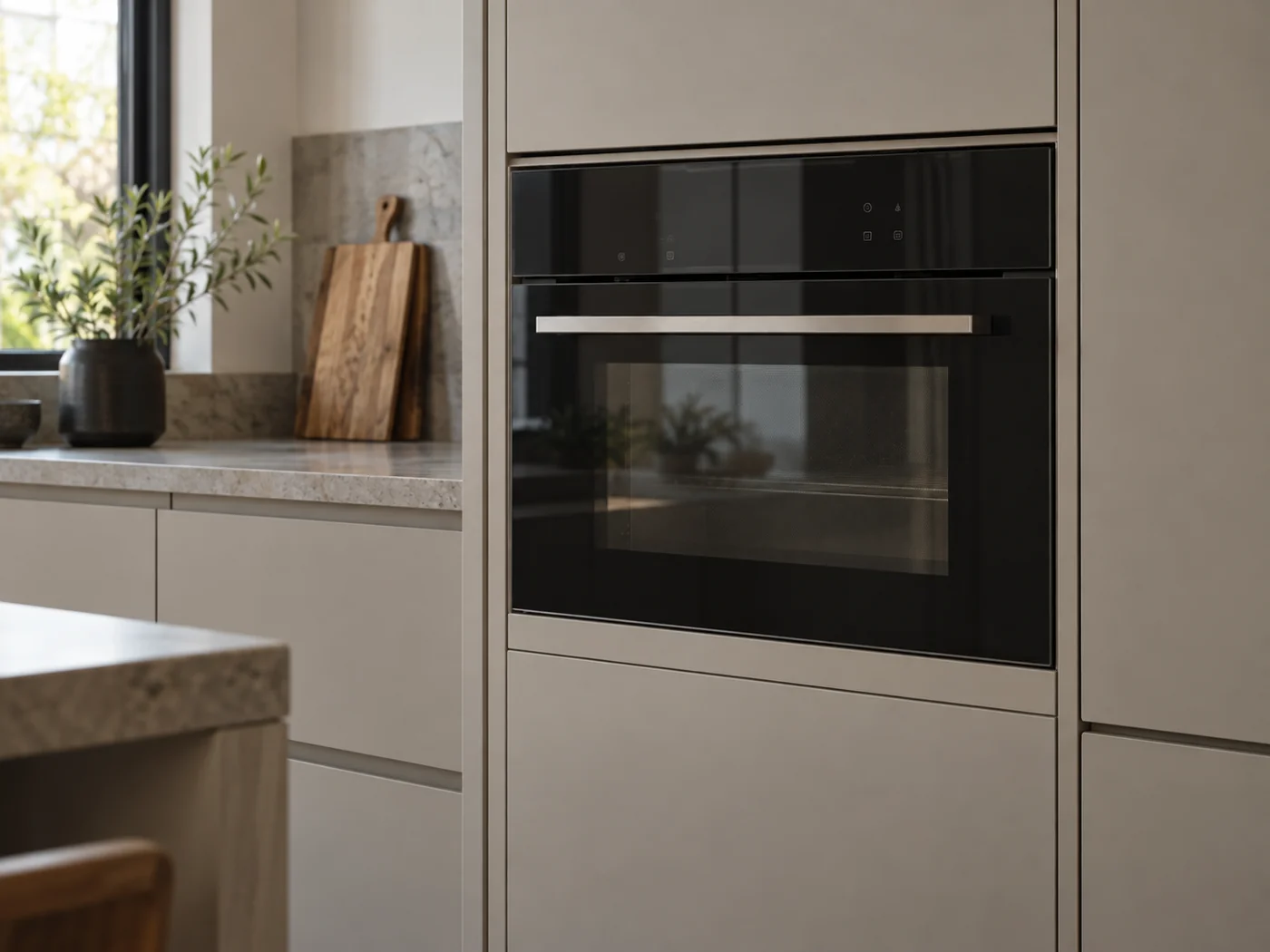 Miele H 7140 BM｜嵌入式微波烤箱櫥櫃安裝生成示意