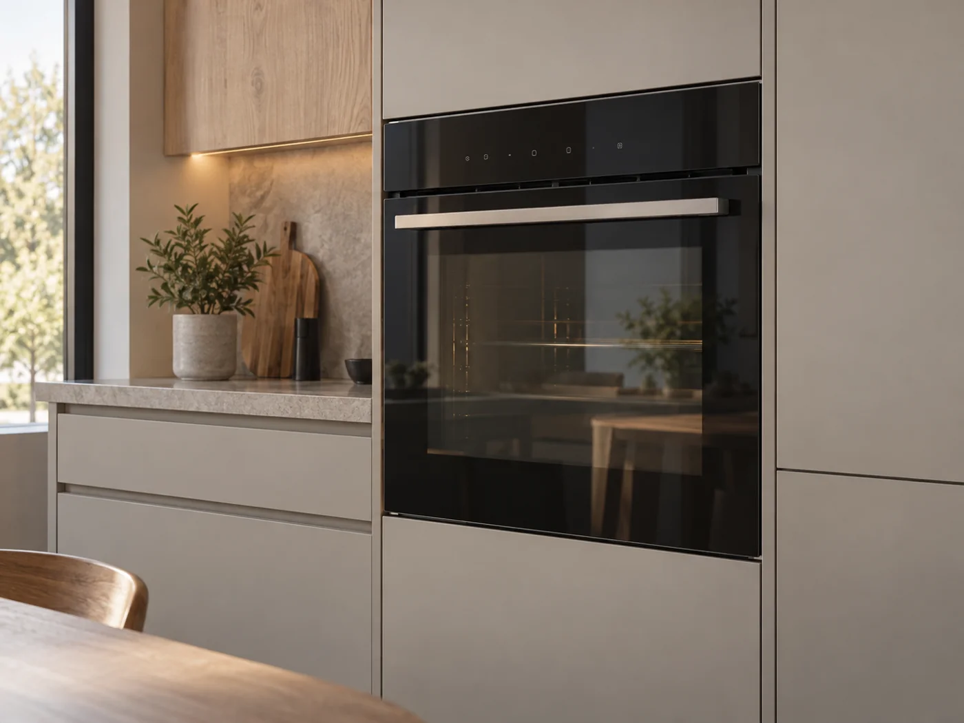 Miele H 7164 B｜嵌入式電烤箱櫥櫃安裝生成示意