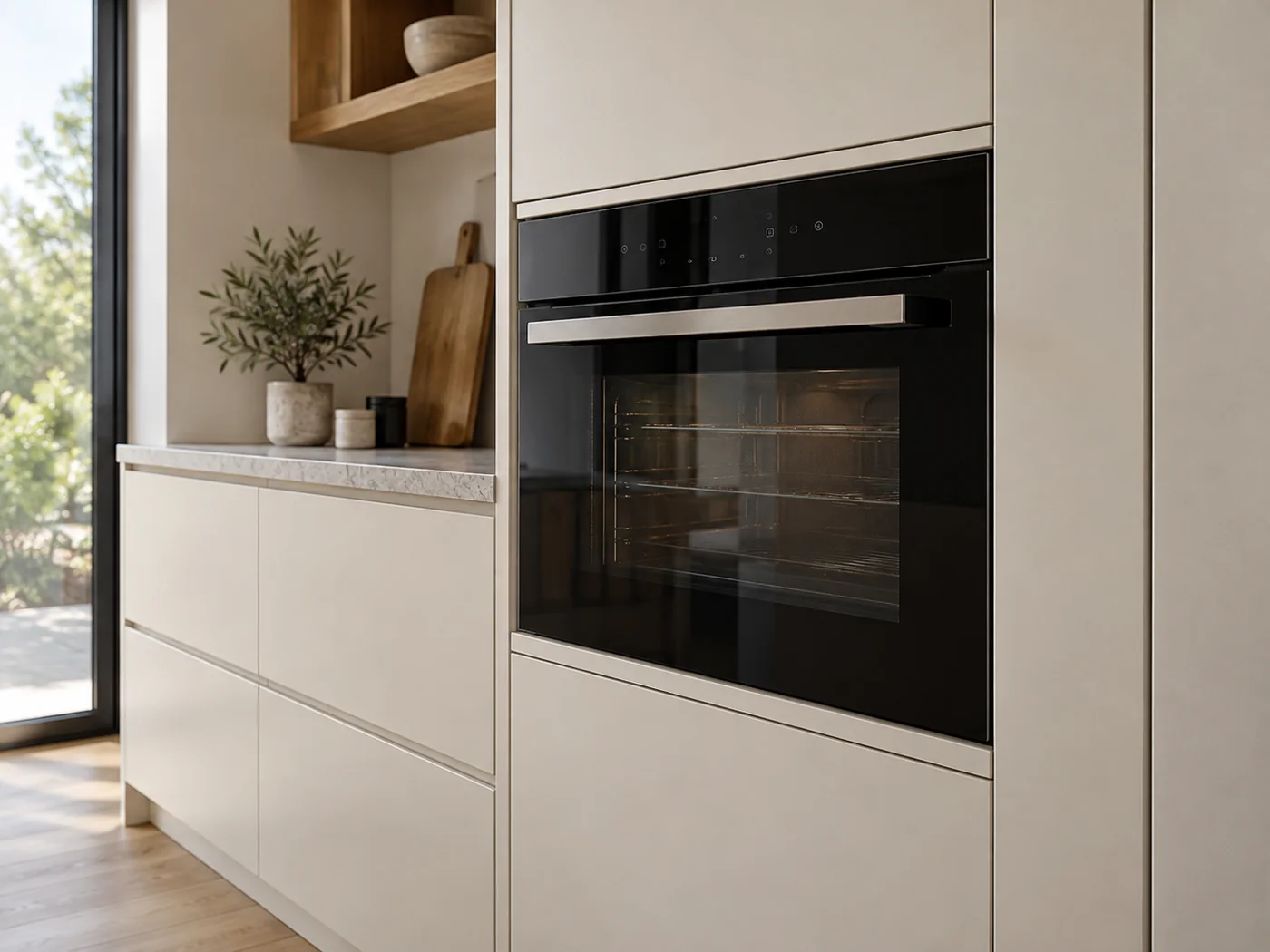 Miele H 7440 B|緊湊型嵌入式烤箱櫥櫃安裝生成示意