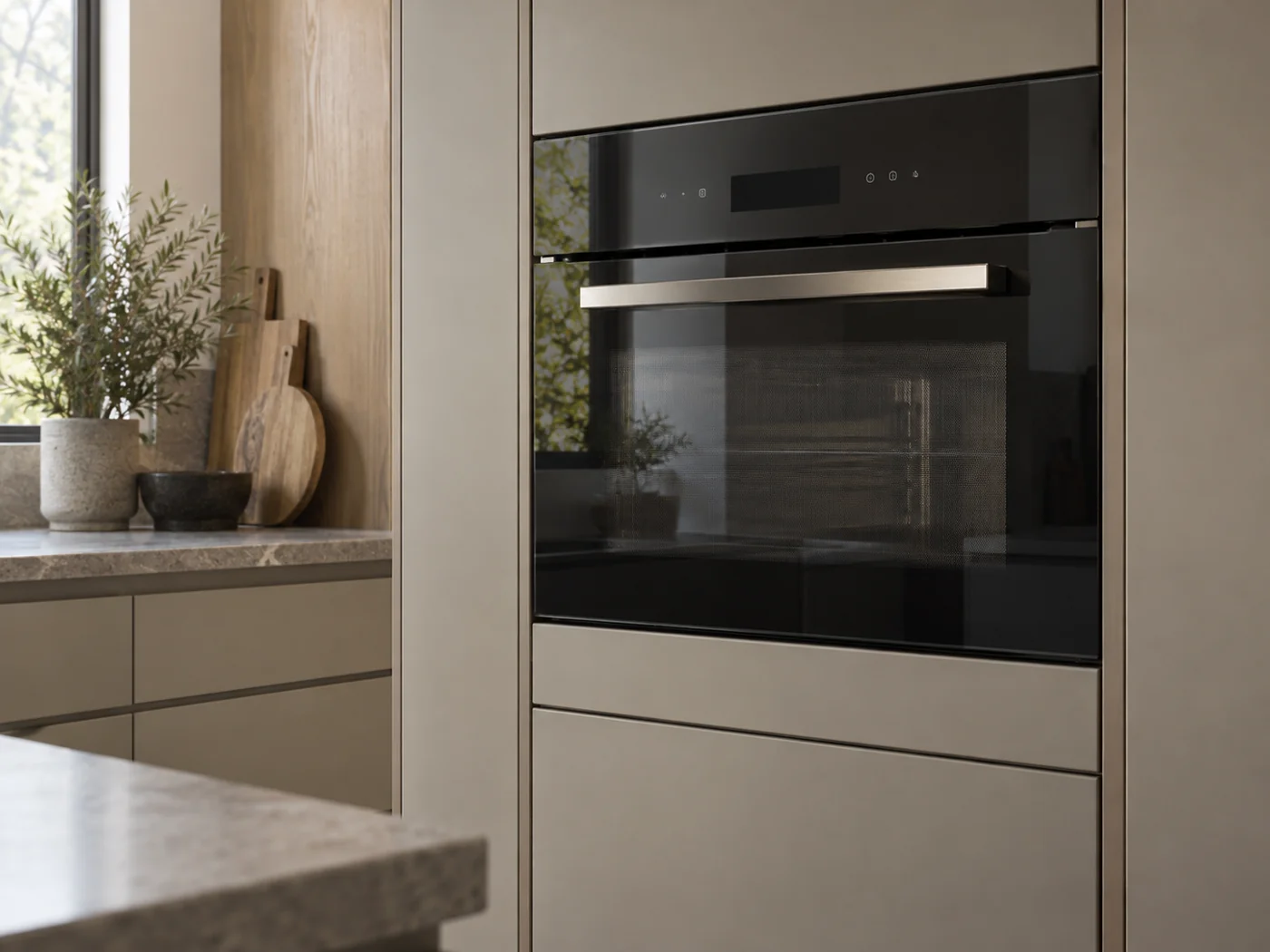 Miele H 7440 BM｜嵌入式微波烤箱櫥櫃安裝生成示意