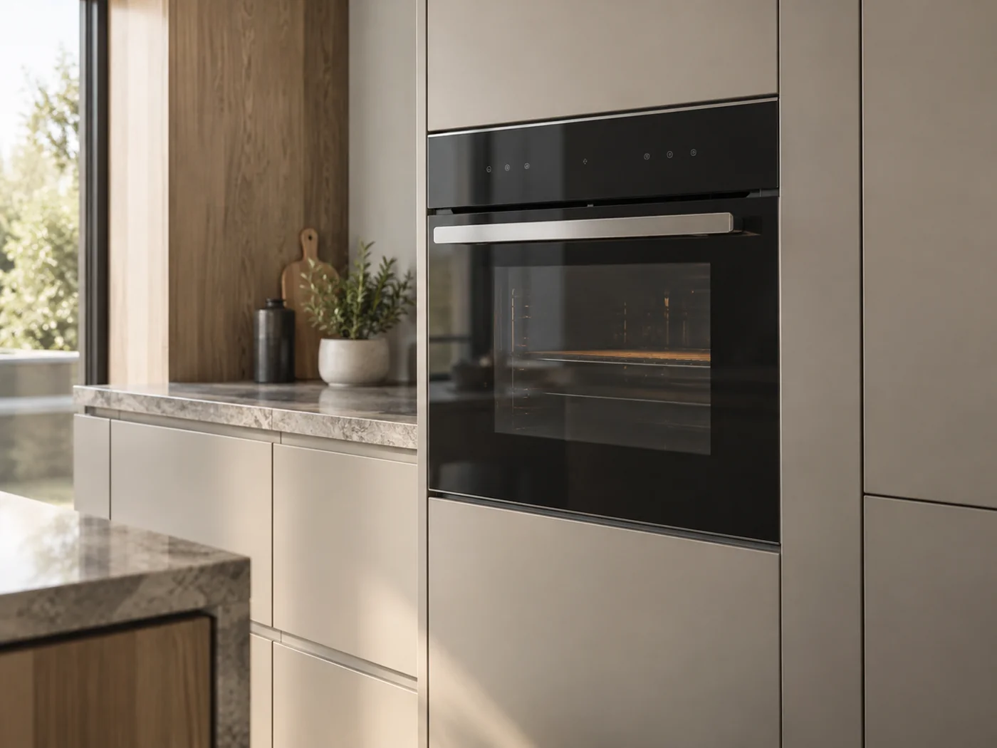 Miele H 7460 BP|緊湊型嵌入式烤箱櫥櫃安裝生成示意