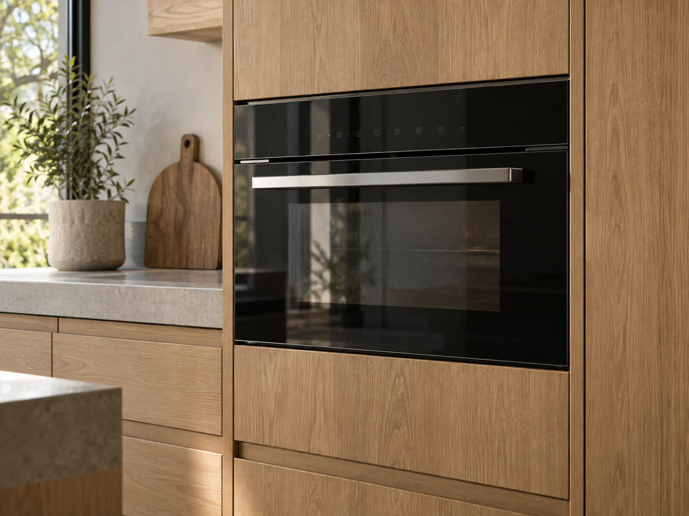 Miele H 7640 BM｜嵌入式微波烤箱櫥櫃安裝生成示意