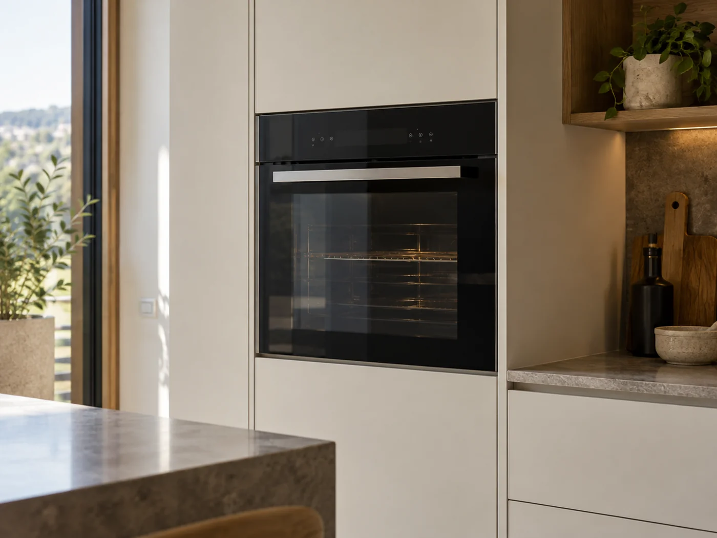 Miele H 7840 BP|緊湊型嵌入式烤箱櫥櫃安裝生成示意