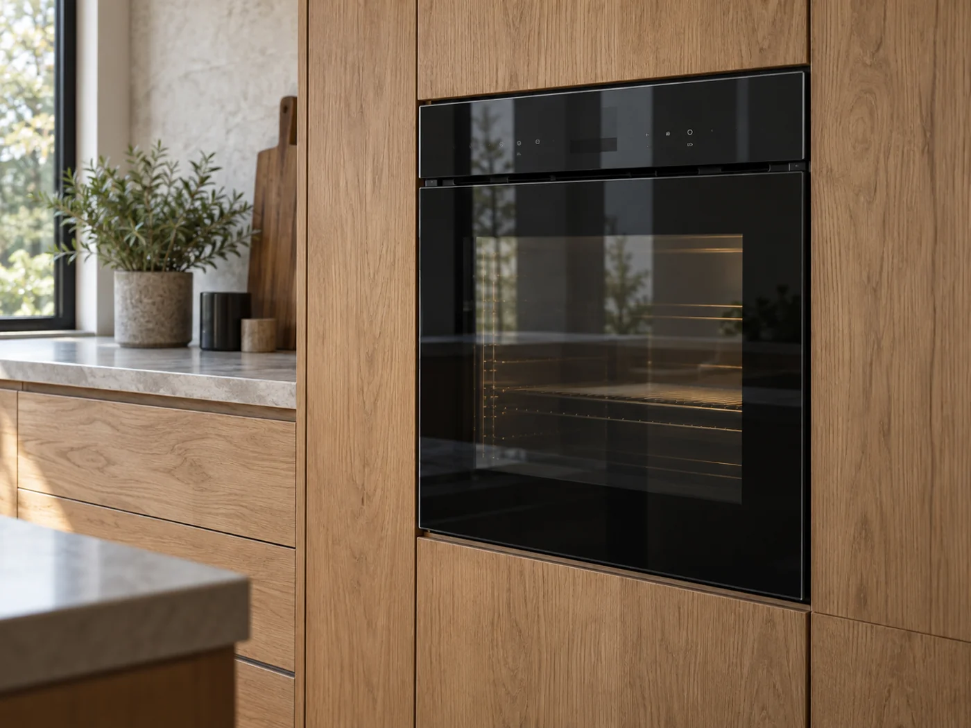 Miele H 7860 BPX｜無把手嵌入式電烤箱櫥櫃安裝生成示意