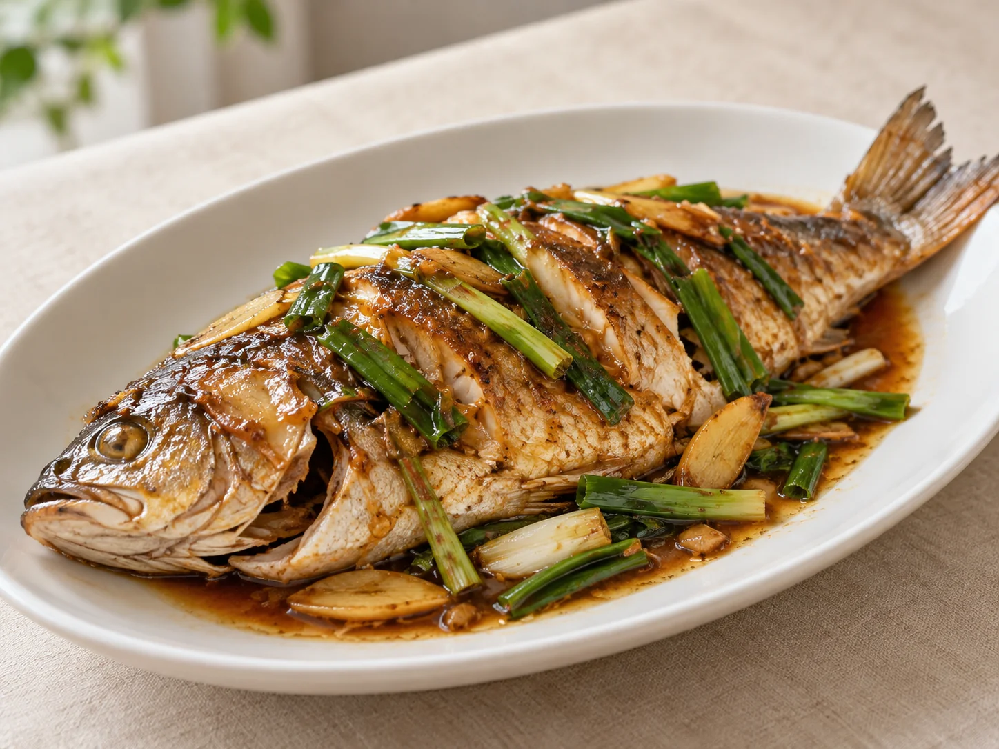 醬燒煎鮮魚・AI 生成料理示意
