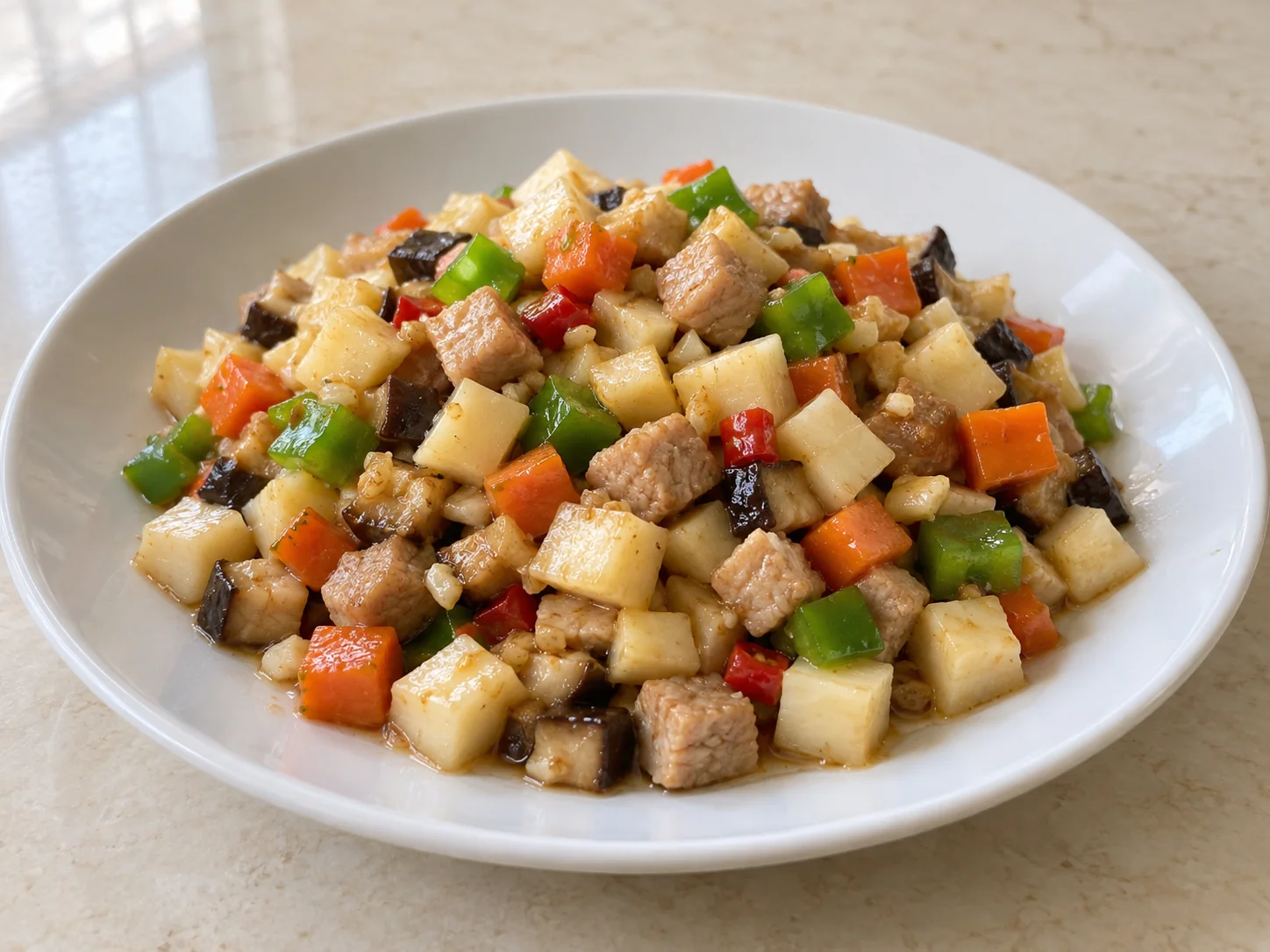 竹筍炒肉丁・AI 生成料理示意
