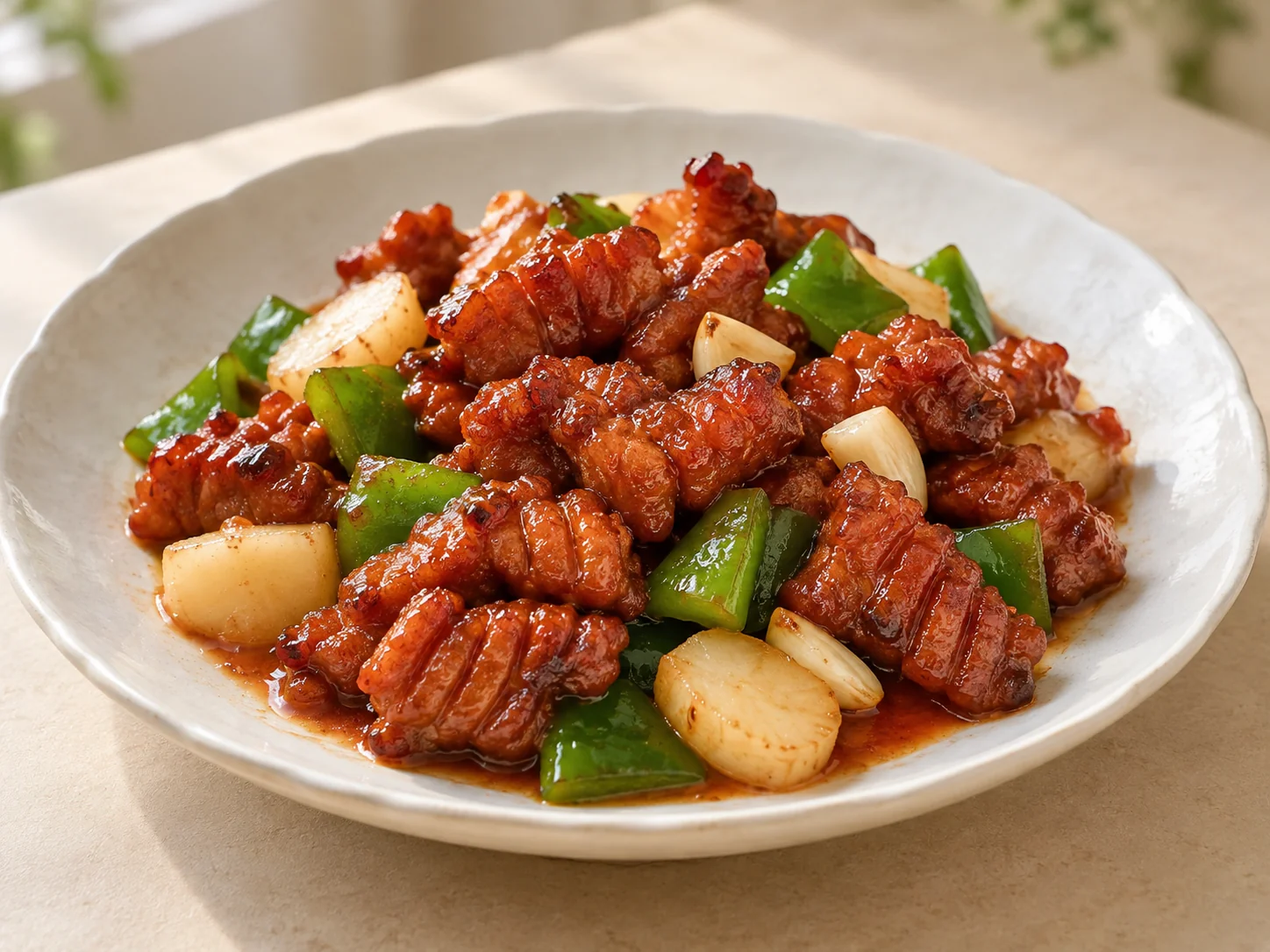 脆溜荔枝肉・AI 生成料理示意